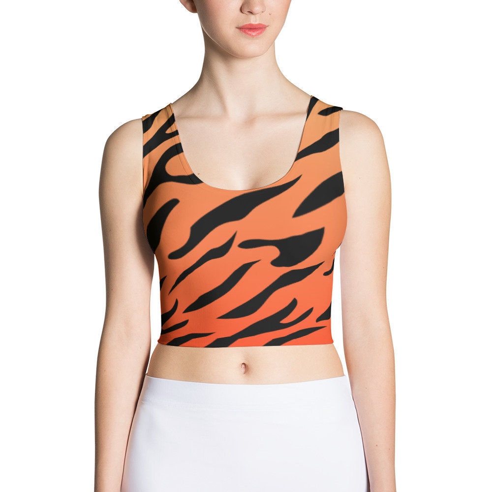 Tiger Albino Stripes Sports Bra Big Cat Pattern Women Racerback