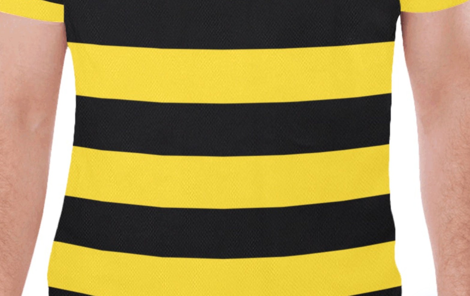 yellow and black striped bee t shirt