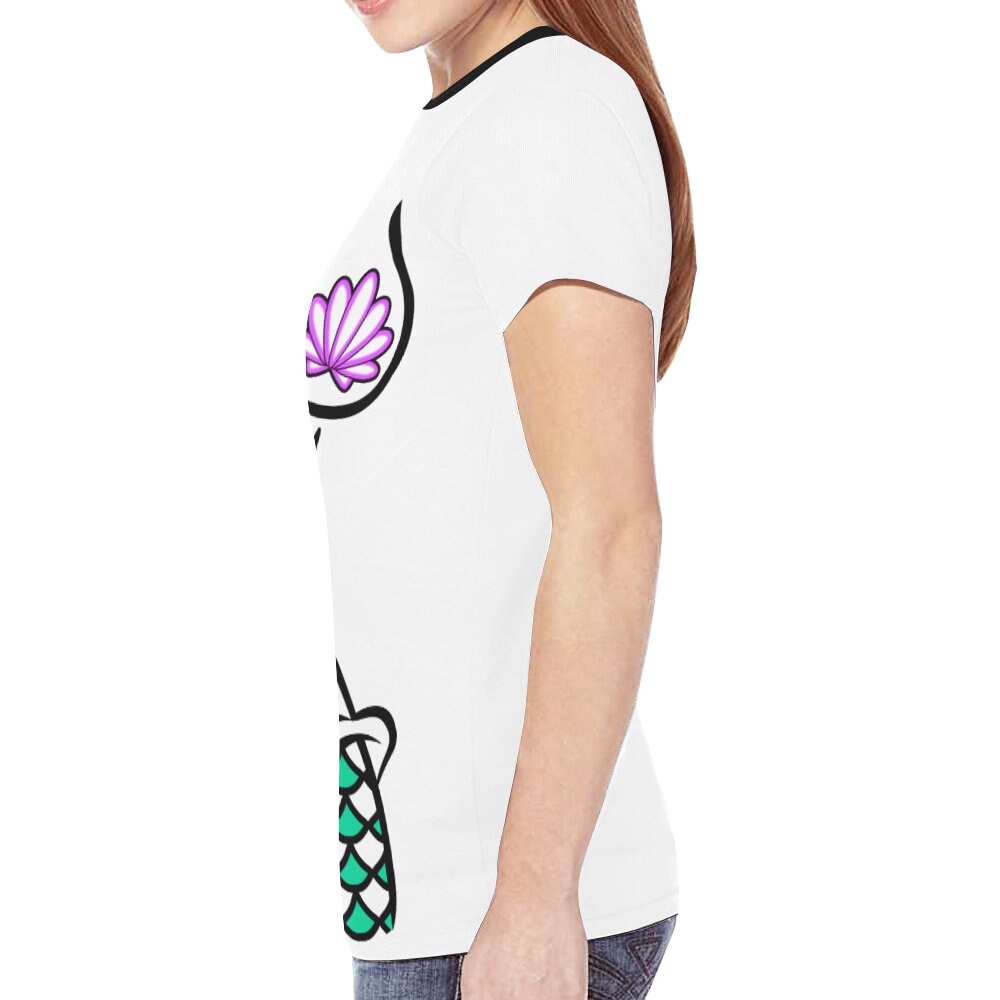Mermaid Off Duty White Girls T-shirt – Planet Mermaid