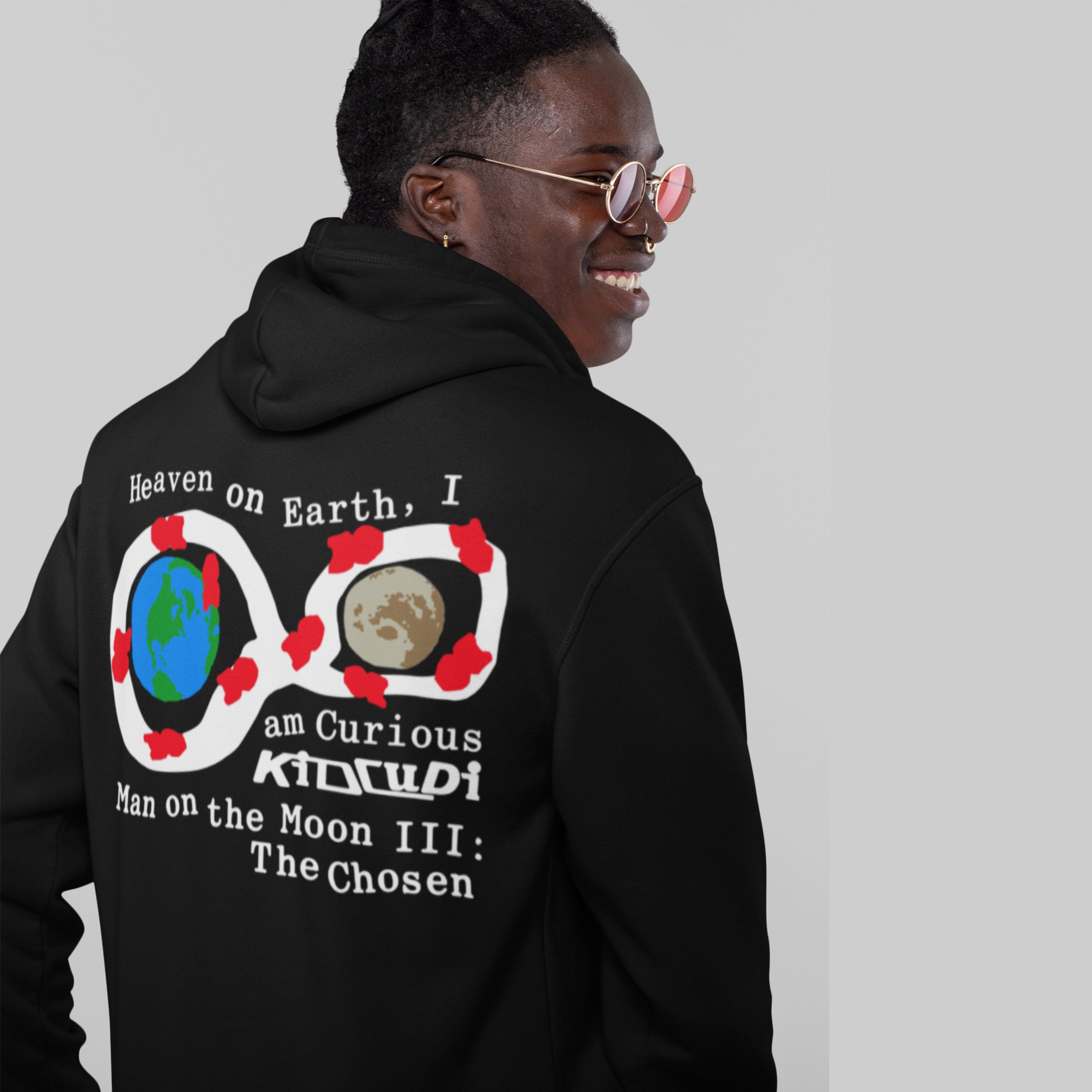 Man on The Moon 3 Kid Cudi Black Hoodie Inspired Merch MOTM Etsy