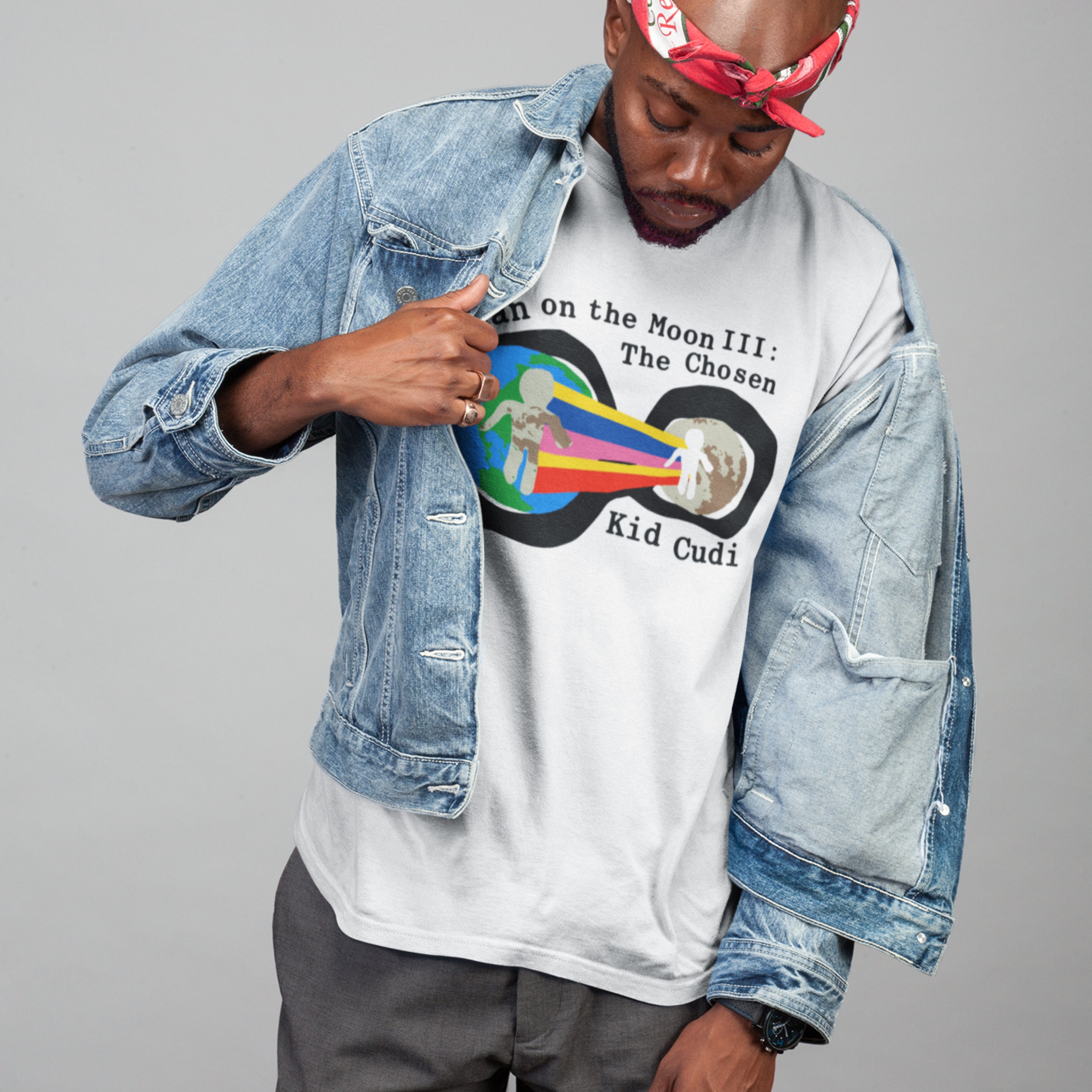 Man on the Moon 3 Kid Cudi White T Shirt Inspired Merch MOTM Etsy