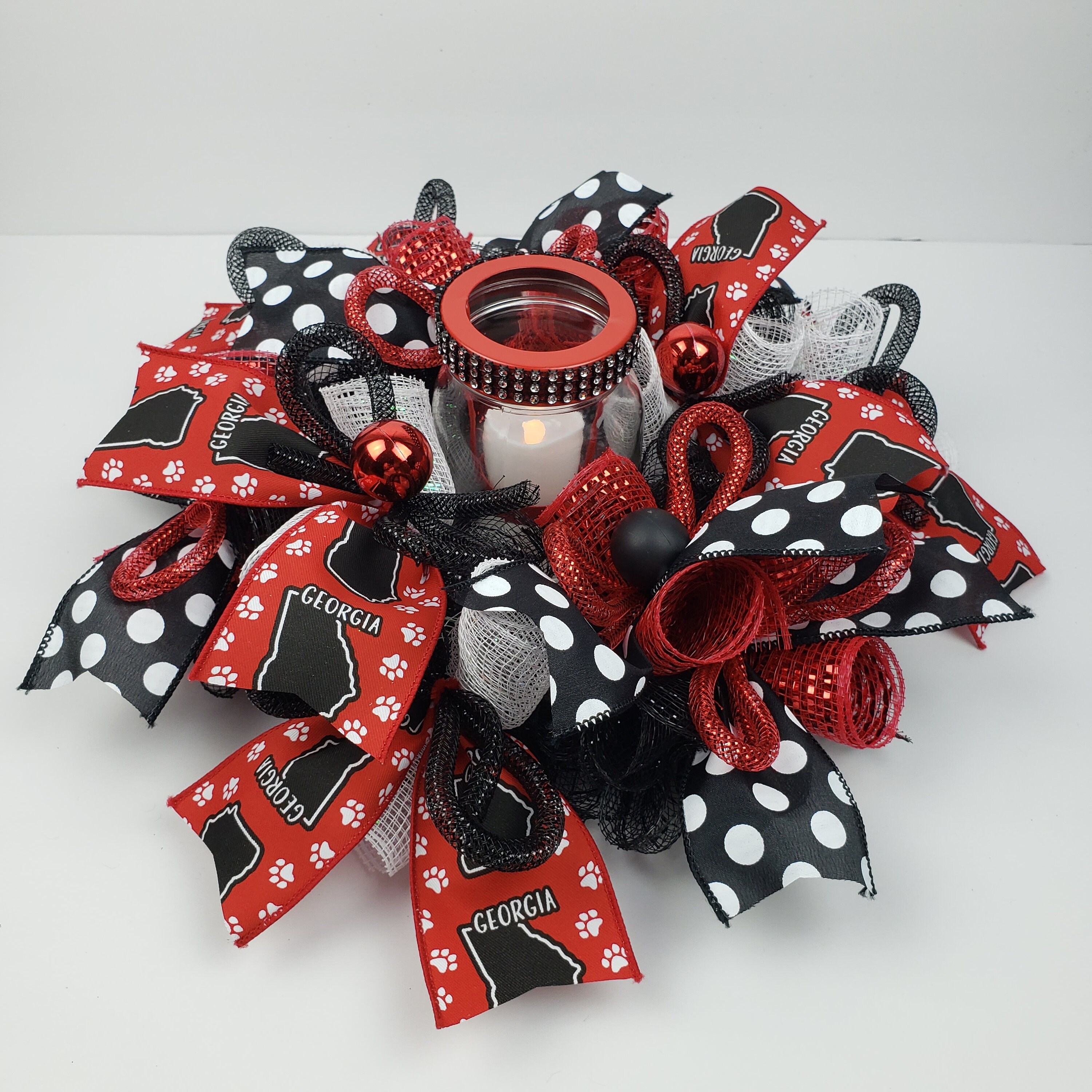 Red And Black Centerpiece Georgia Bulldogs Centerpiece Etsy Il Fullxfull.3329583867 Mudf
