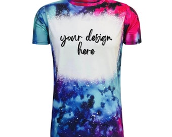 Galaxy Faux Bleached Tie-Dye T-Shirt