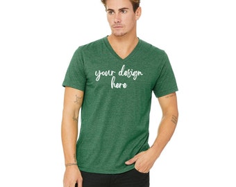 Bella & Canvas Heather V-Neck T-Shirts