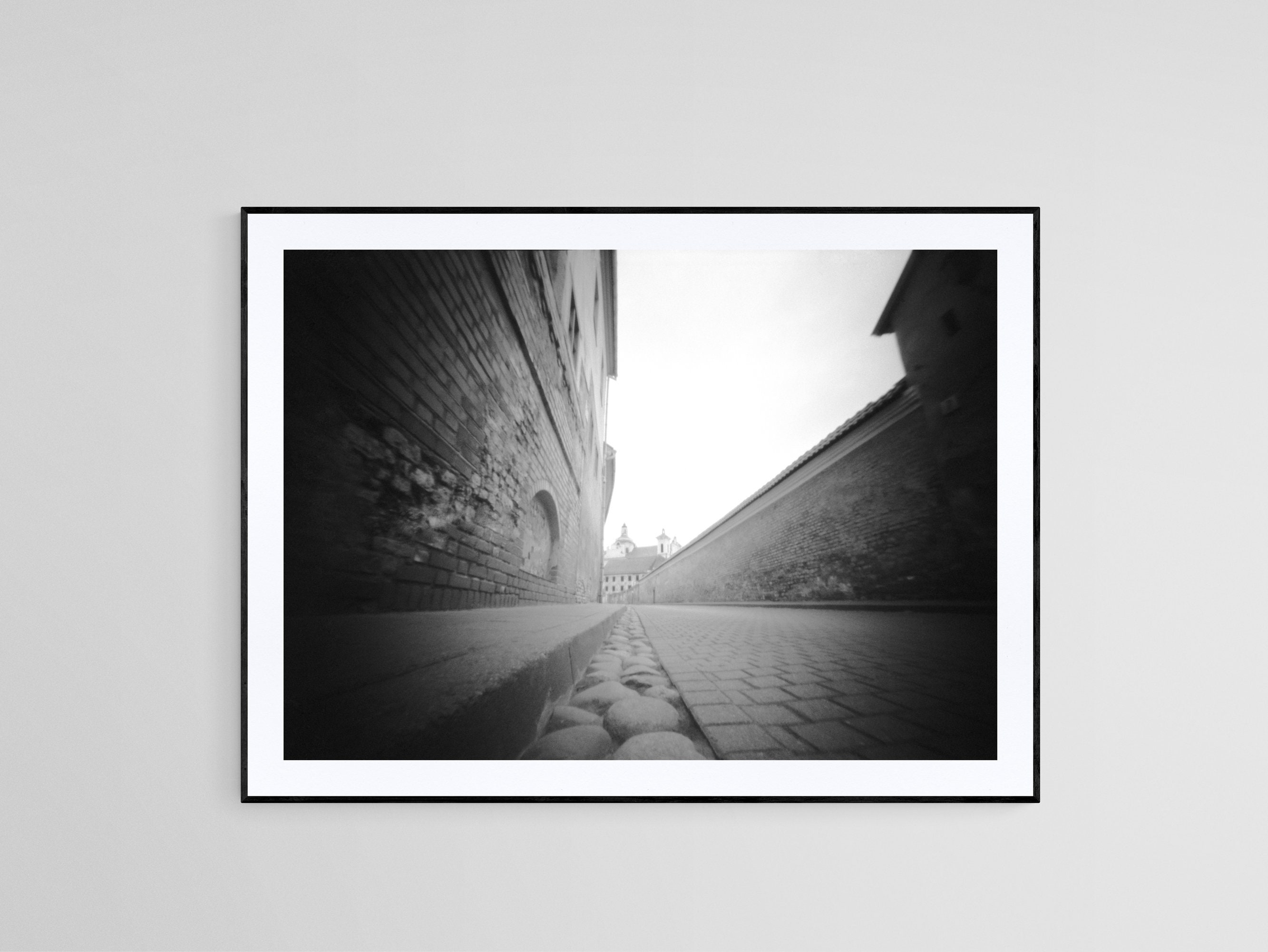 Black and White Street Photography Cobblestone Street Art Etsy UK