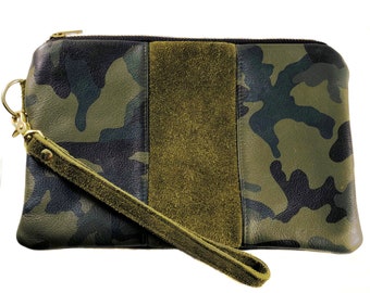 Red /& Black Camouflage Faux Leather Fashion Clutch Bag