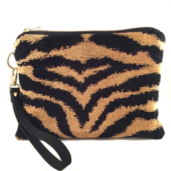 leather animal print purse