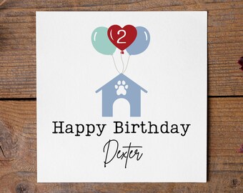 Carte d'anniversaire personnalisée pour chien, carte d'anniversaire pour chien, Happy Woofday, tout âge