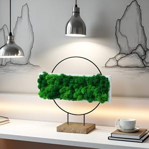 Plantenring met rendiermos mosdecoratie
