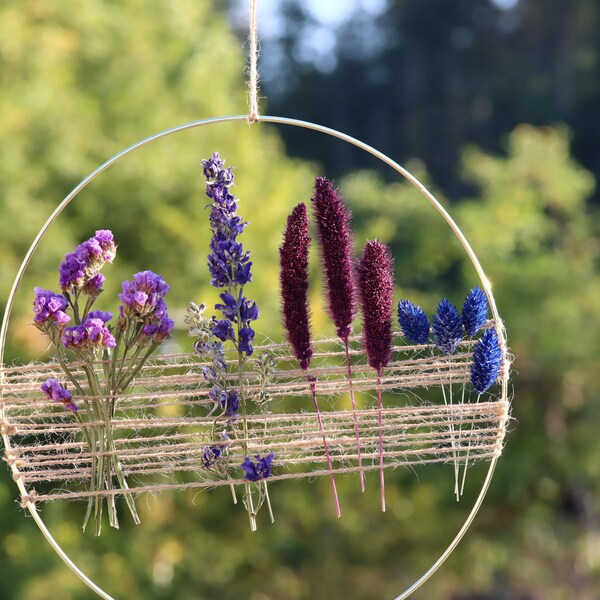 Loopkranz Blumenkranz "Violet Garden" mit Naturgarn