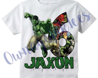 incredible hulk birthday shirt