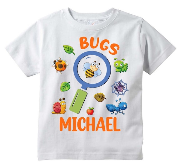 Camiseta personalizada Bugs lindos, niños pequeños, jóvenes, tamaños  adultos, insectos adorables, regalo de Navidad de cumpleaños perfecto para  los