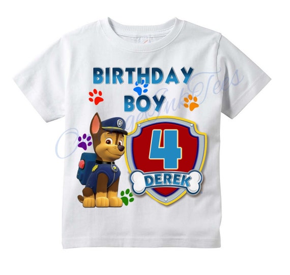 paw patrol camisetas personalizadas