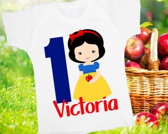 Snow White Baby Personalized T-shirt, Customize NAME and AGE Tee Designs, Toddler, Youth, Adult Sizes, Birthday party custom princess disney