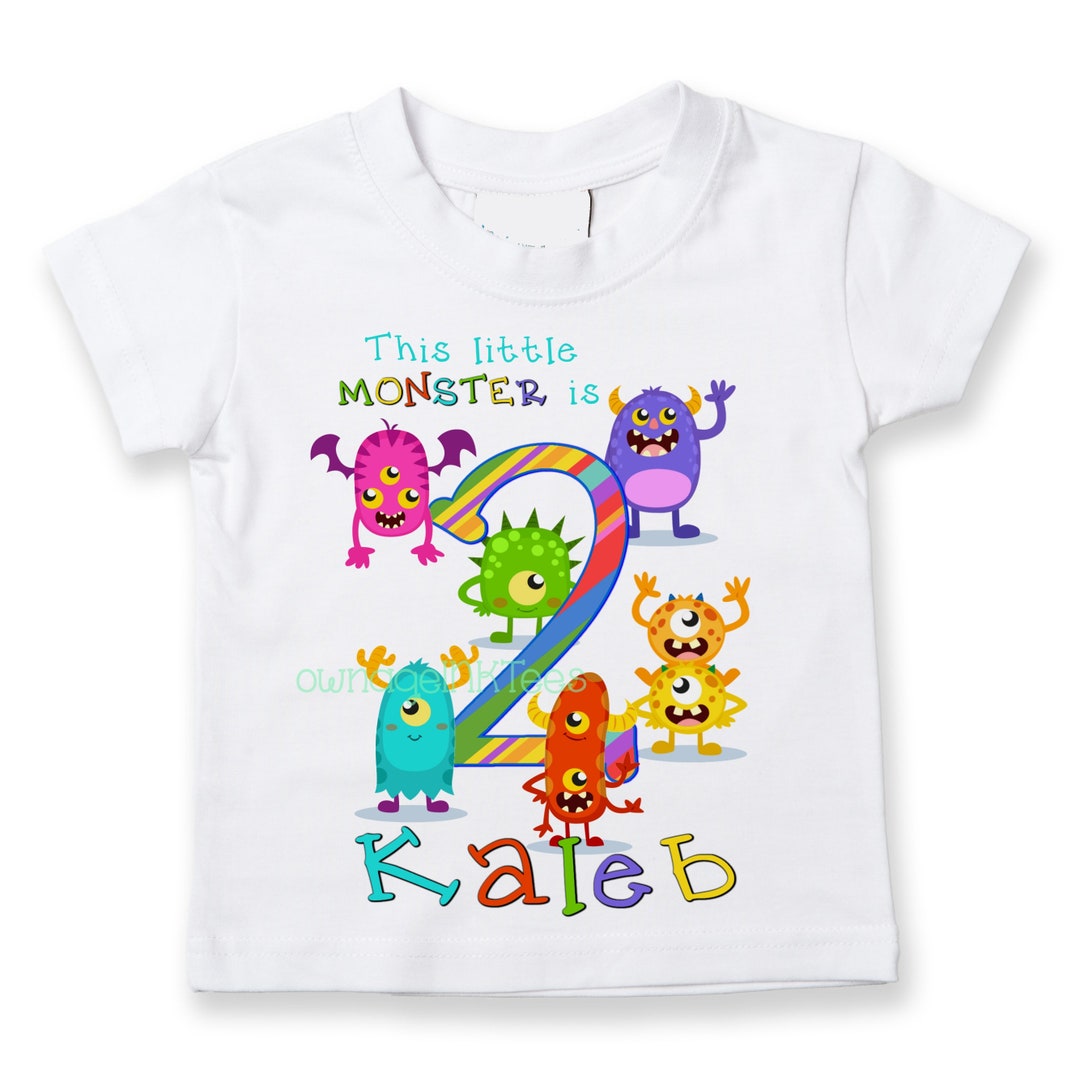 Little Monsters Tshirt PERSONALIZE Tee ANY Name and Age Etsy