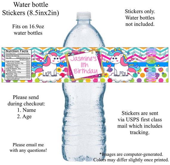 Custom water bottle stickers