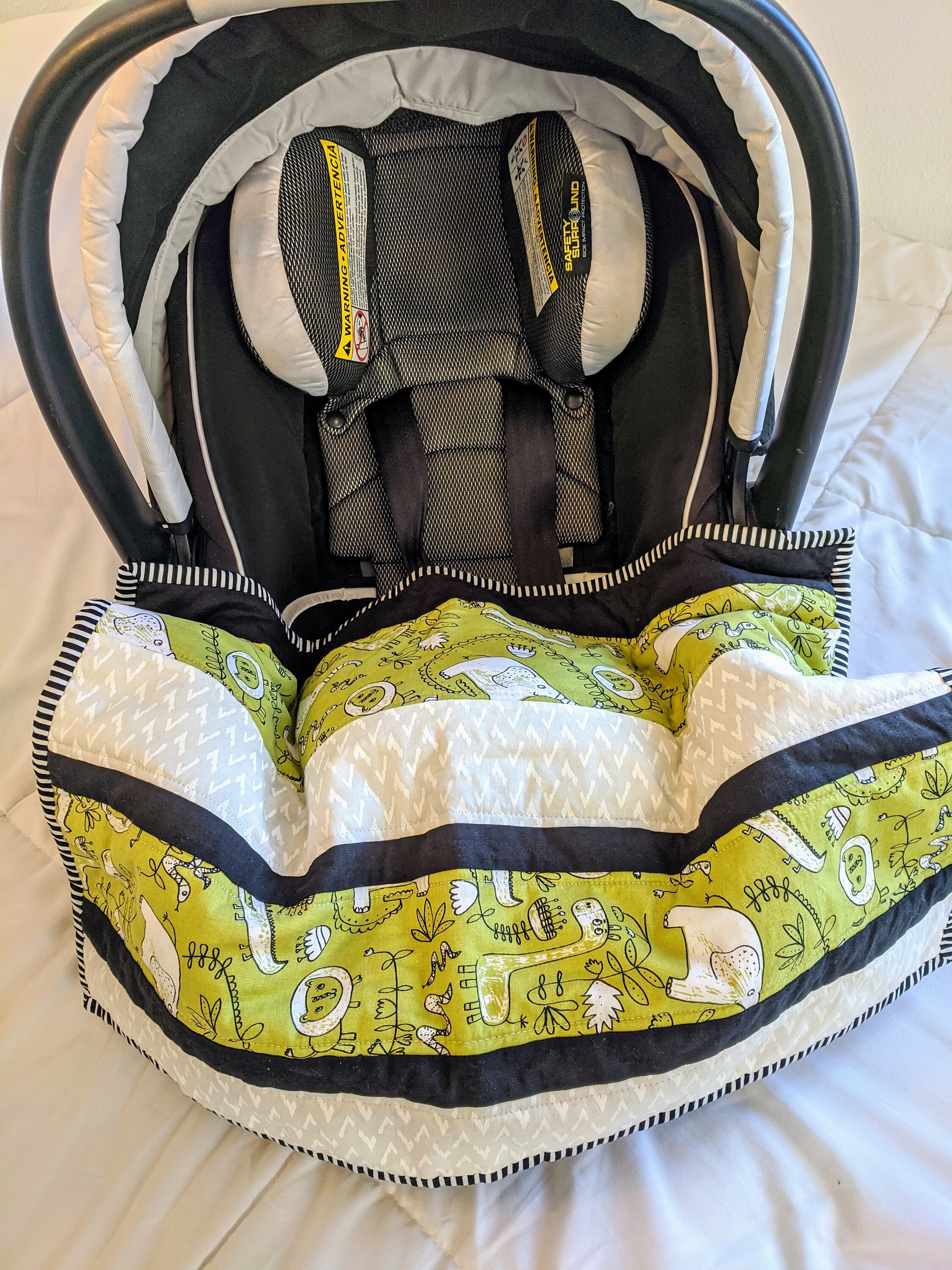 Baby car seat quilt Handmade Nursery Gender neutral Etsy