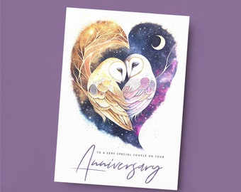 Anniversary Card For Couple Wedding Anniversary Card For Son and Daughter-In-Law Anniversary Card For Daughter and Son-In-Law Love Bird Card