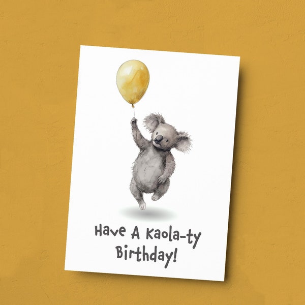 Birthday Card For Children Cute Kaola Birthday Card For Child Card For Boy Birthday Card For Girl Kaola-ty Fun Birthday Card For Kids