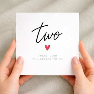 2nd Anniversary Card for Couple, Two Years Down