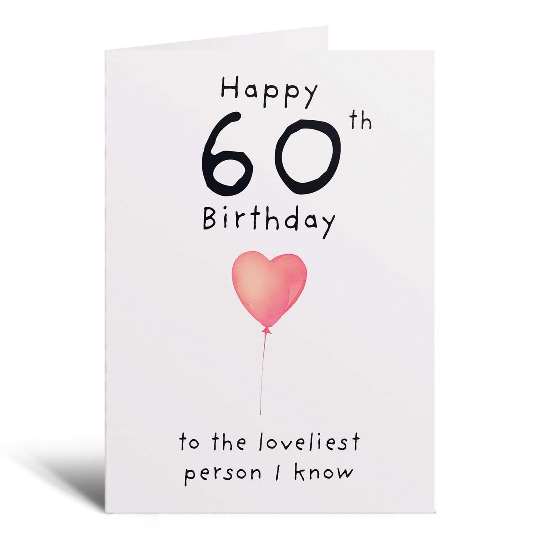 60th Birthday Card For Her Birthday Card Wife 60th Birthday Etsy
