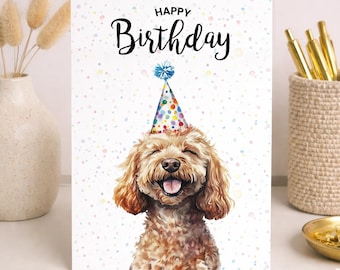 Cockerpoo Birthday Card for Dog Lovers