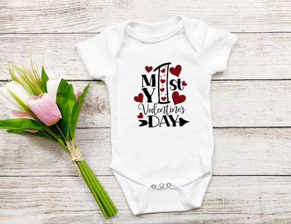 My First Valentine's Day Shirt - Valentines Onsie Printable Iron