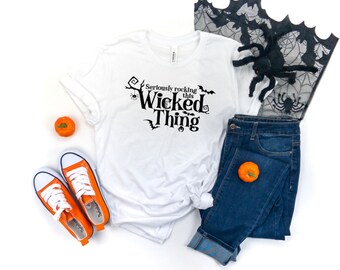 Funny Halloween Shirt Women, Wicked Thing Shirt, Wicked Halloween Shirt Men, Halloween Party Tee Shirts, Spider Tshirt, Halloween Gift Shirt