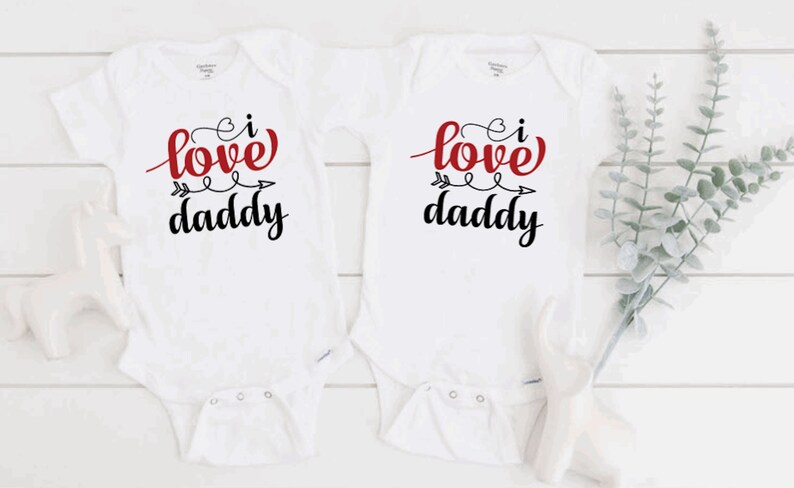 Twin Valentine Outfits, Matching Valentine Bodysuits, Baby Shower Gift Twins, Holiday Baby Clothes, Twin Coming Home Outfit Boy and Girl image 3