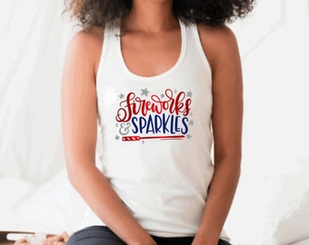 4th July Tank Top, Sparkles Shirt, July Fourth Shirt Girl, Independence Day Shirt, Kids July Shirt, Little Girls 4th July, All American Girl