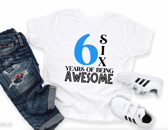 6 birthday shirt boy