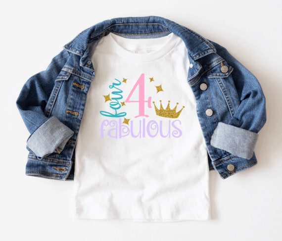 Happy Birthday Shirt, Girls 4th Party 4 Years Old Bday Happy Birthday Shirt, Girls 4th Party 4 Years Old Bday