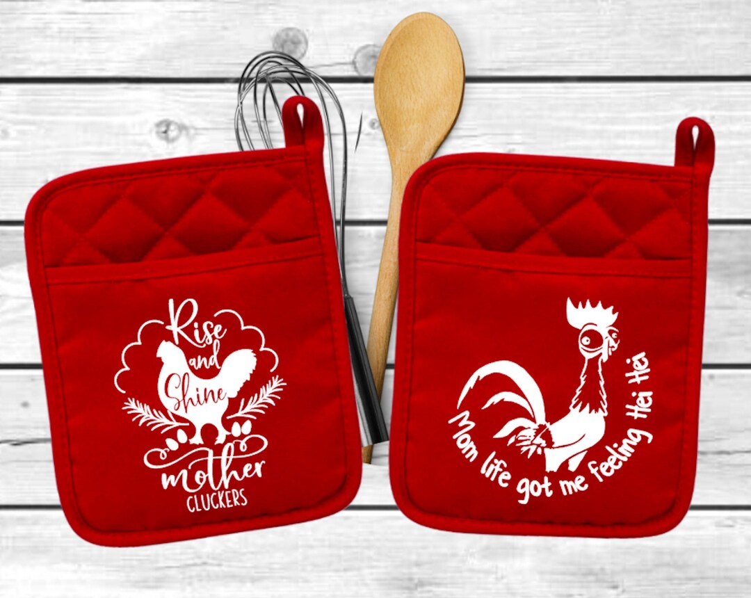 Funny Pot Holders Kitchen Chicken Decor Pot Holder Gifts Etsy