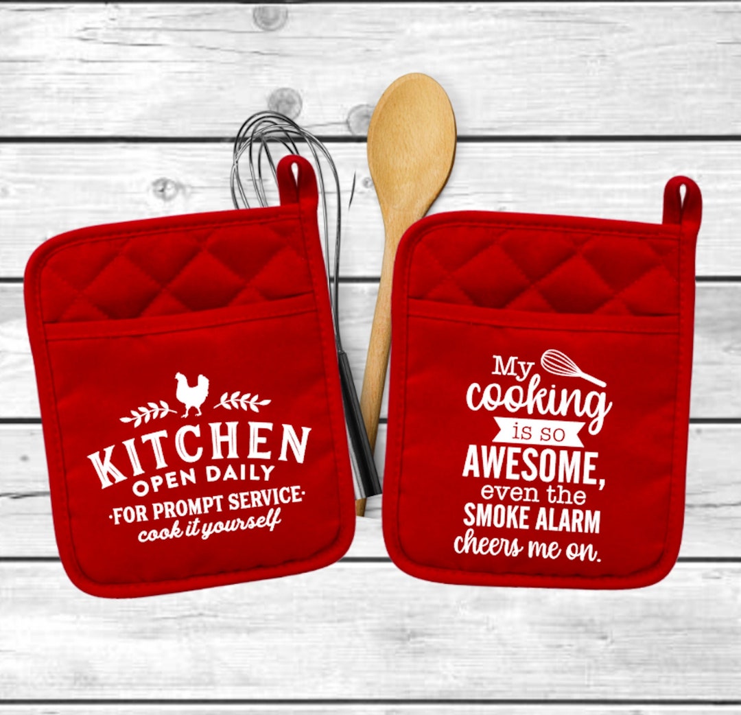 Funny Chicken Pot Holders, Birthday Gift Kitchen, Housewarming Gift ...