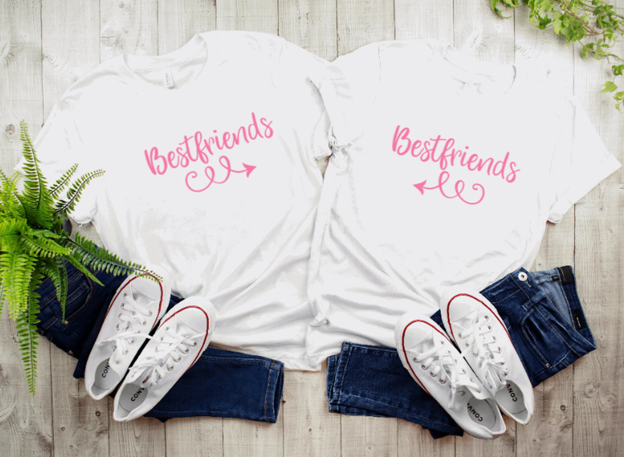 BFF Shirts for 2, Matching Best Friend T-shirts - Etsy