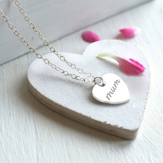 sterling silver mum necklace