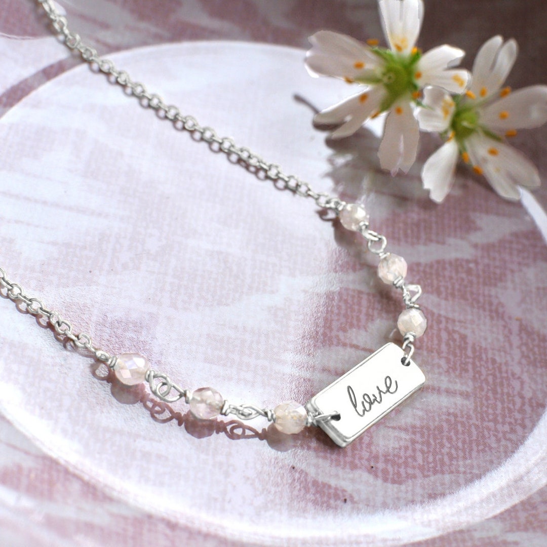 Personalised Sterling Silver 'love' Mini Bar and - Etsy