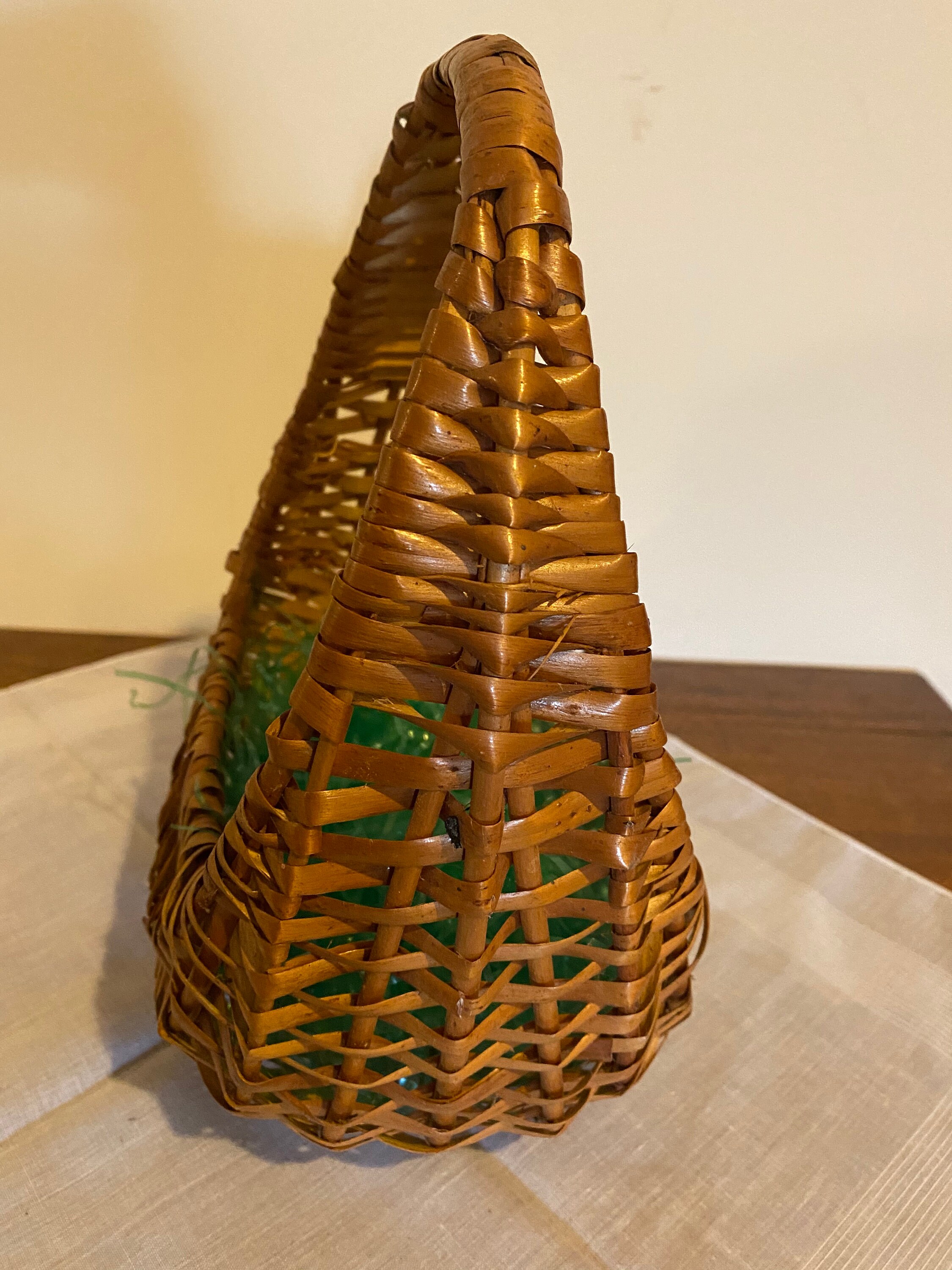 ヴィンテージ 楕円形 籐 バスケット ハンドル付き - Etsy 日本