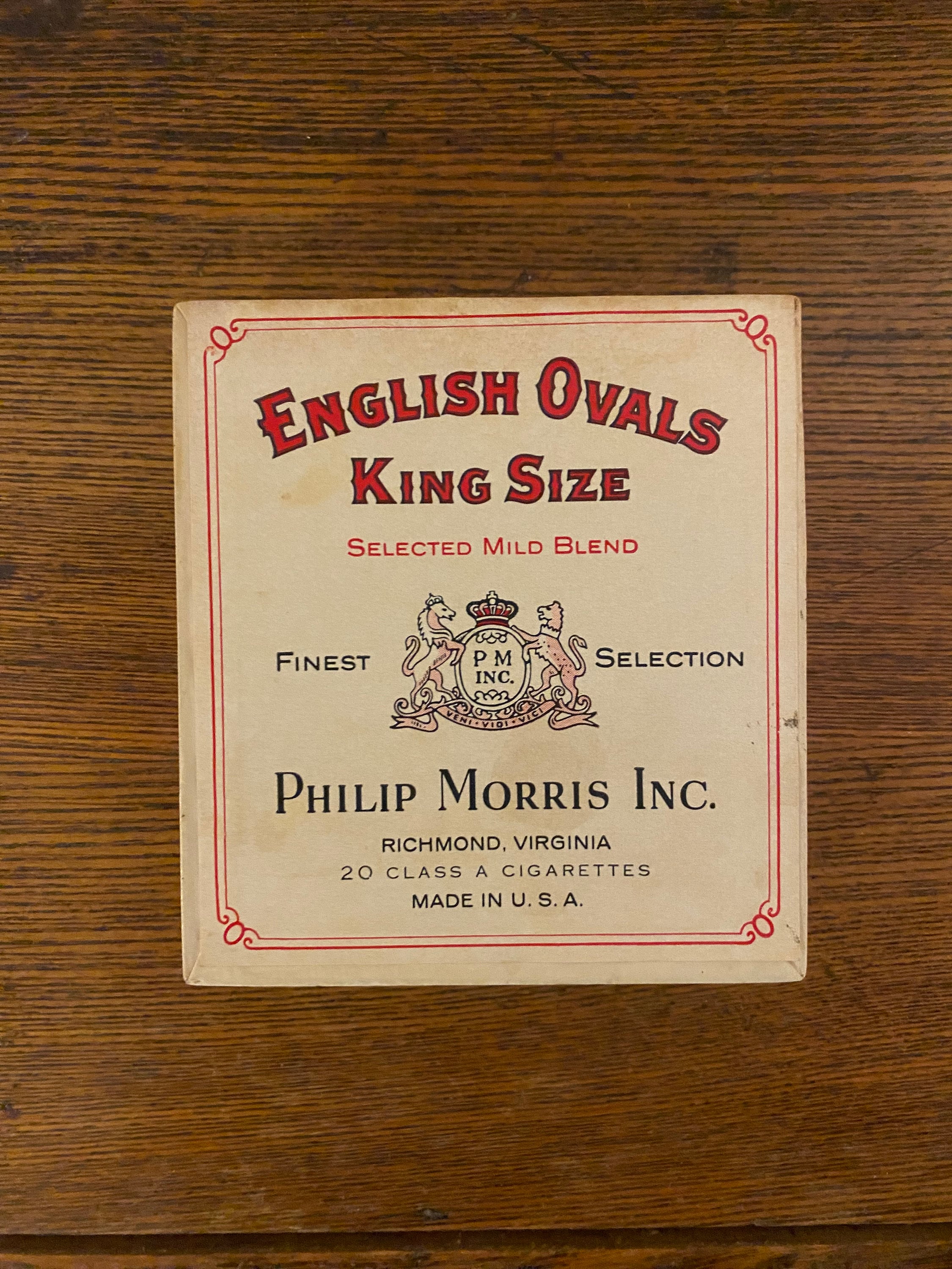 old morris tobacco Vintage Philip Morris Cigarette Box