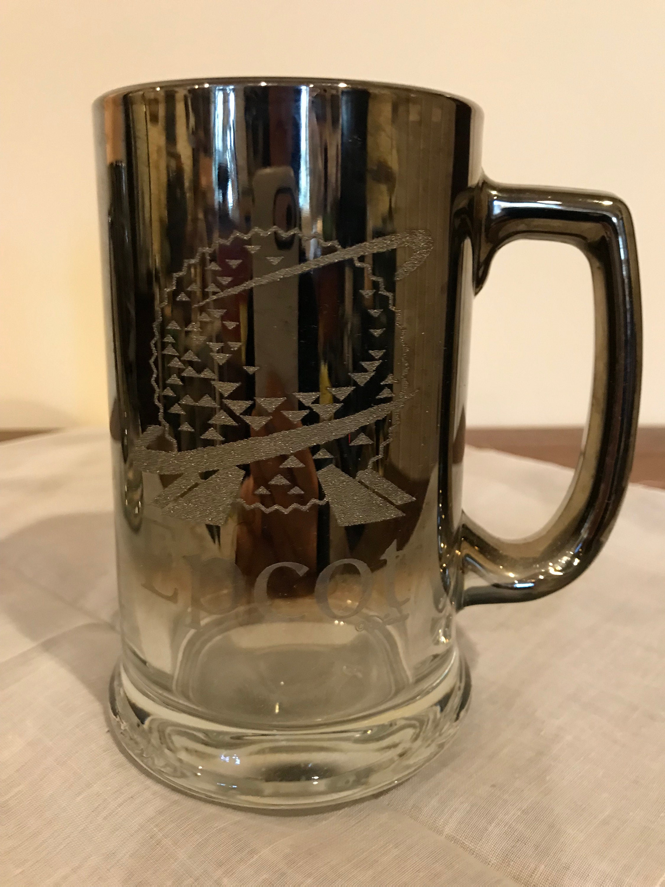 Disney Epcot Center Smokey Mirrored Glass Beer Steins/Mugs Etsy España