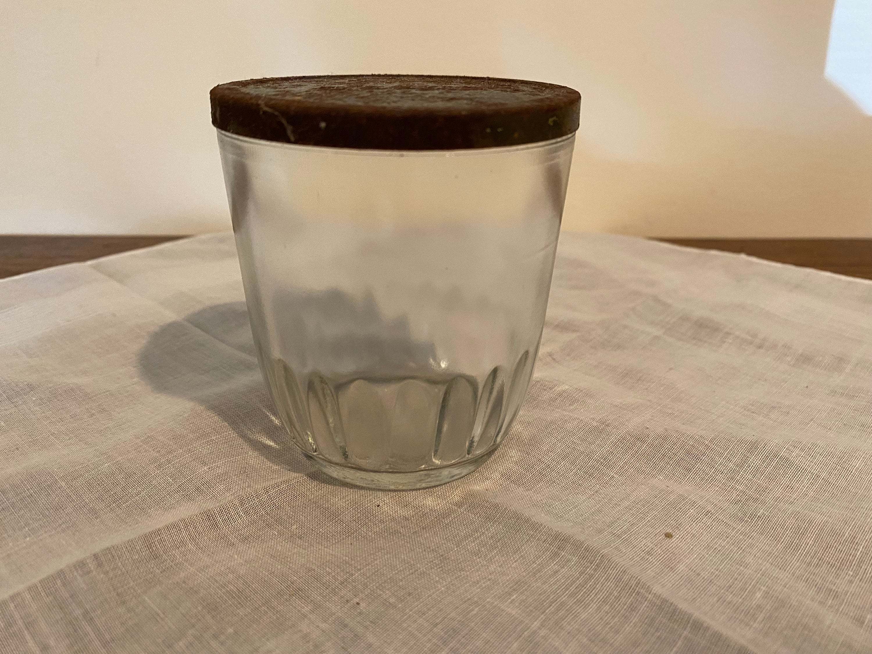 Vintage Ball Jelly Glass With Metal Lid Etsy