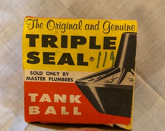 Vintage Triple Seal Tank Ball Box - Empty