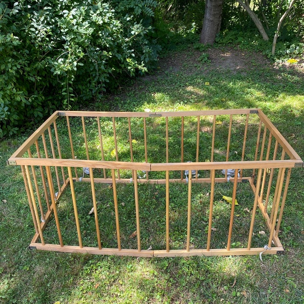 Antique Large Wood Play Pen