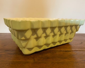 Vintage Ceramic Planter - 1028 USA - Pale Yellow-Green - Rectangular