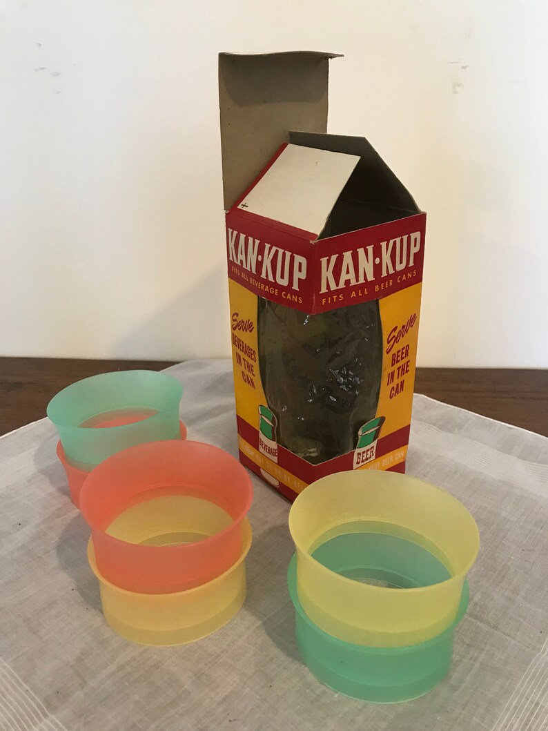 Beemak Kan-kup Make a glass of Your Beer Can Set of 6 in Original Box ...