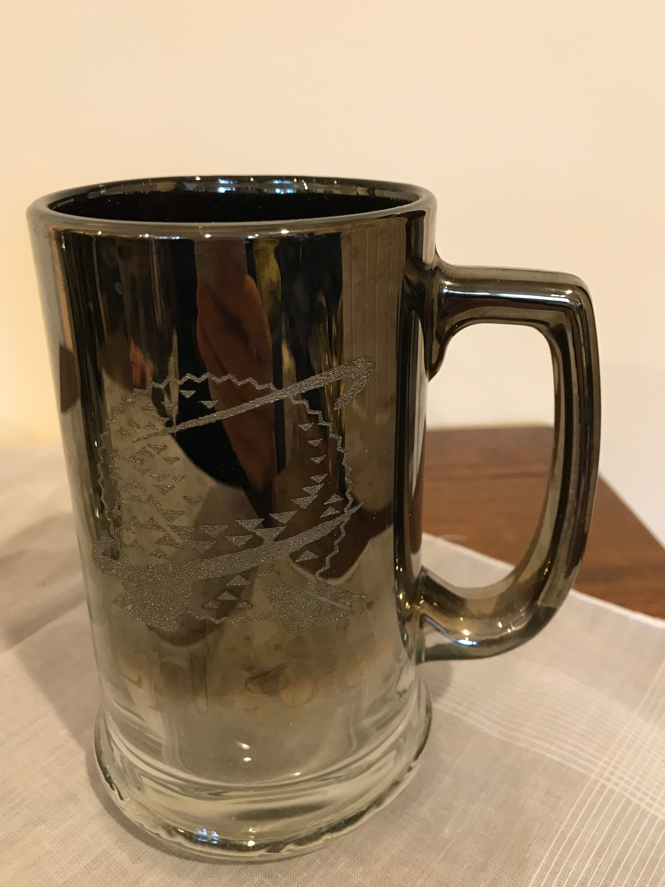 Disney Epcot Center Smokey Mirrored Glass Beer Steins/mugs Etsy