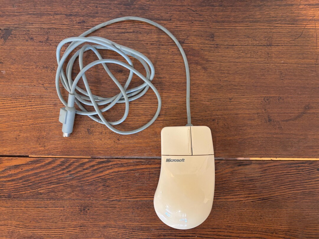 Vintage Microsoft PS/2 Ball Mouse – Model M‑S34 (1998) - Etsy