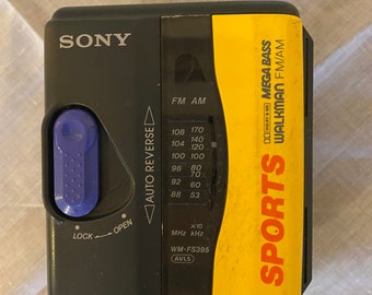 Vintage Sony Sports Walkman Cassette and AM/FM Radio - Etsy Vintage Sony Sports Walkman Cassette and AM/FM Radio - Etsy