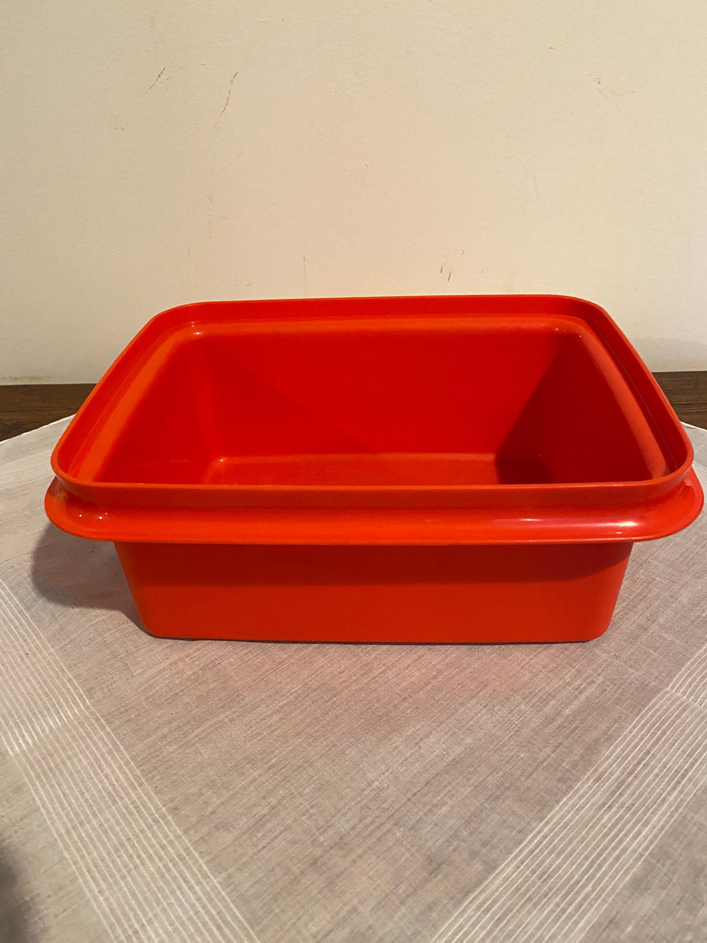 Poppy Tupperware Vintage Poppy Red Tupperware Rectangular Container 1254 - No Lid - Etsy