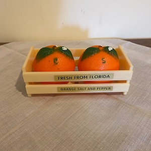 Vintage Vers uit Florida Oranje Zout en Peper Shakers